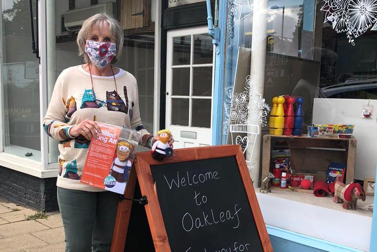 A knitted Alf at Oakleaf shop