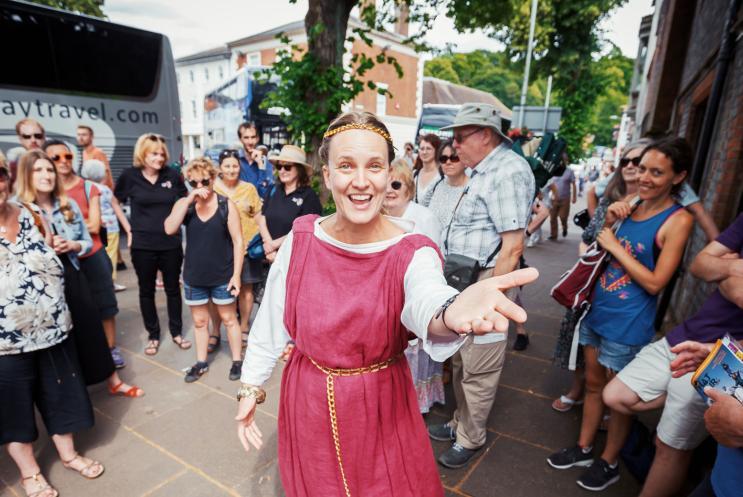 Crowd of people at an event.